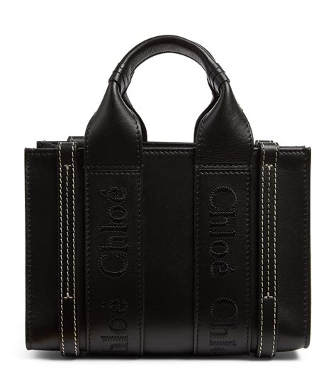 chloe black mini bag|chloe small tote bag.